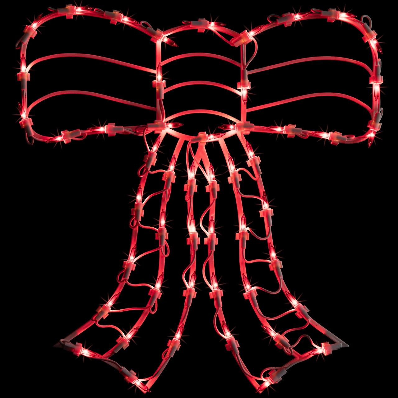 14" Lighted Red Bow Christmas Window Silhouette Decoration