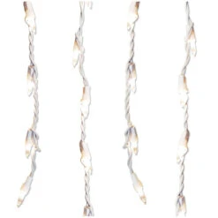 300 Clear Mini Icicle Christmas Lights - 8.5' White Wire