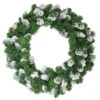 Snowy Flocked Colorado Pine Artificial Christmas Wreath, 30-Inch, Unlit