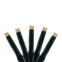 200 Warm White LED M3 Cluster Wide Angle Mini Christmas Lights - 20.5 Ft Black Wire