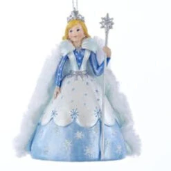 4.75" Blue And White Princess Garden Snow Queen Decorative Christmas Ornament