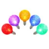 Club Pack Of 25 LED G40 Multi-Color Faceted Replacement Christmas Light Bulbs