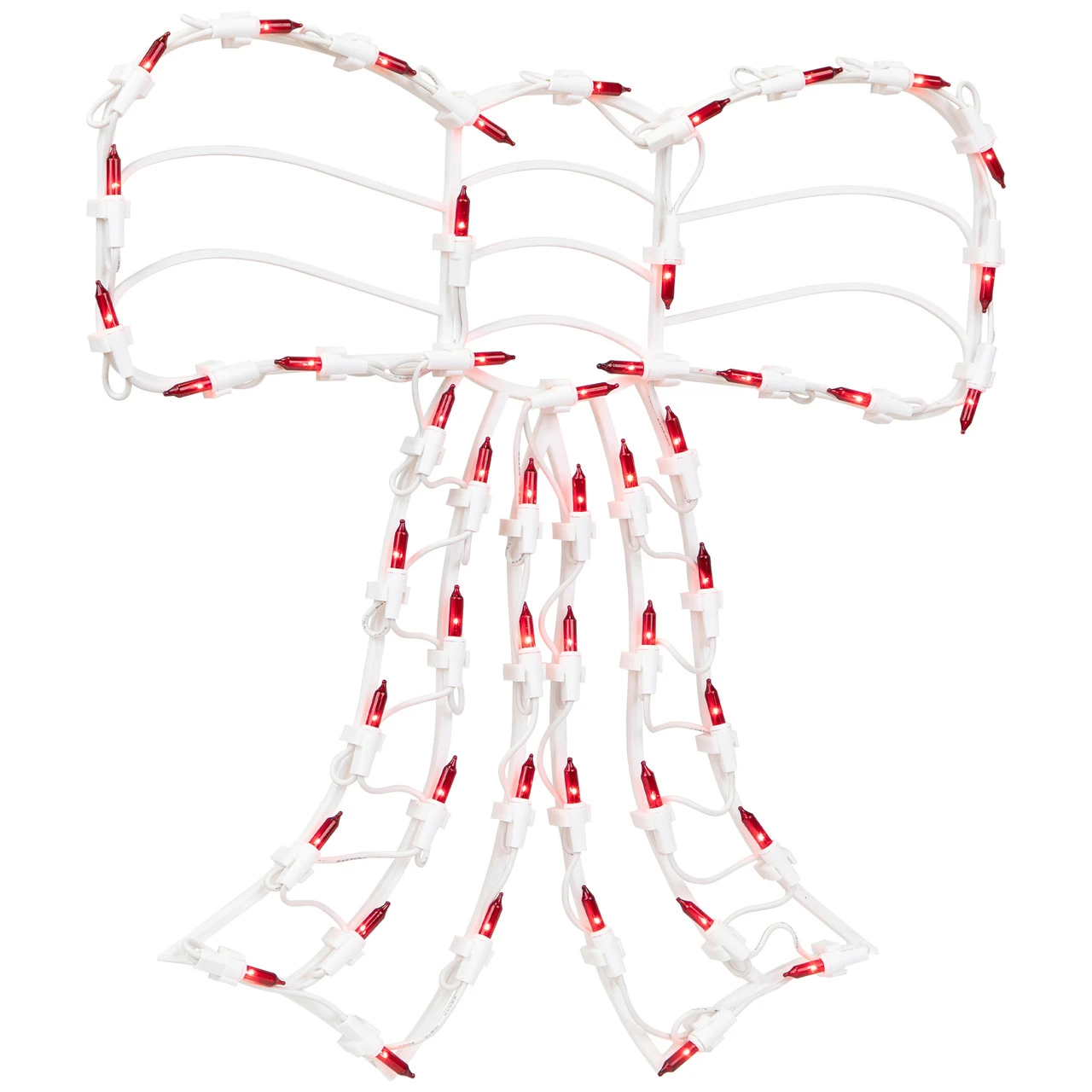 14" Lighted Red Bow Christmas Window Silhouette Decoration - Image 4