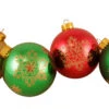 4ct Multi-Color Snowflake Shatterproof 2-Finish Christmas Ball Ornaments 3.25" (80mm)