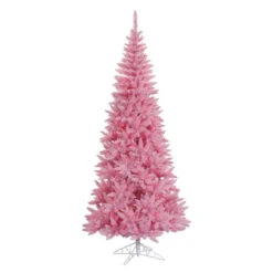 10' Pre-Lit Medium Pink Ashley Spruce Artificial Christmas Tree - Clear And Pink Lights