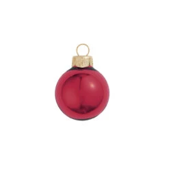 4ct Burgundy Red Glass Shiny Christmas Ball Ornaments 4.75" (120mm)