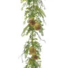 5' X 8" Succulent Mixed Plant Fern Artificial Garland - Unlit