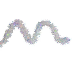9.25' LED Lighted Iridescent Tinsel Christmas Garland, Multi-Color Lights