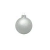 8ct Matte Silver Glass Ball Christmas Ornaments 3.25" (82mm)