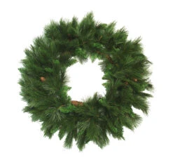 White Valley Mixed Pine Artificial Christmas Wreath, 48-Inch, Unlit