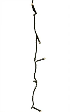 608 Battery Operated White LED 8-Function Christmas Lights - 149 Ft Black Wire