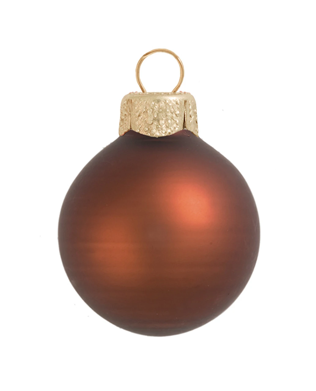 12ct Chocolate Brown Matte Glass Christmas Ball Ornaments 2.75" (70mm)