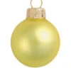 6ct Soft Yellow Glass Matte Finish Christmas Ball Ornaments 4" (100mm)