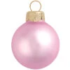 28ct Pale Pink Matte Glass Christmas Ball Ornaments 2" (50mm)