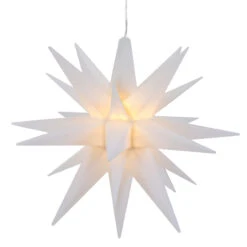 12" White LED Lighted Moravian Star Christmas Decoration