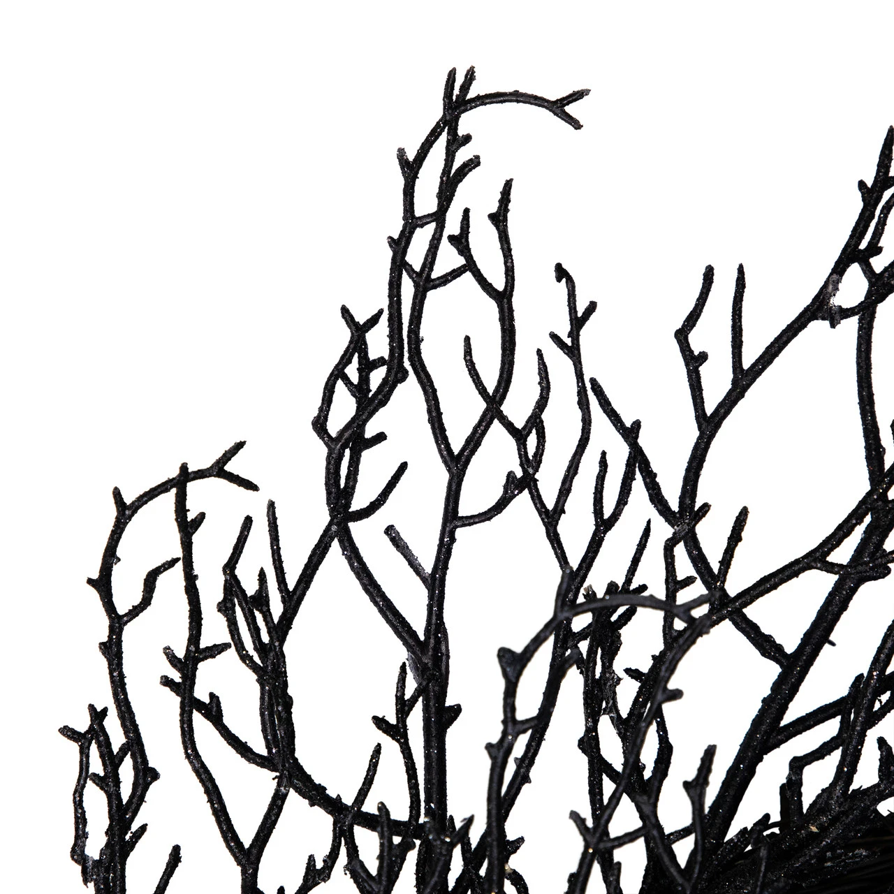 Black Twig Artificial Halloween Wreath, 24-Inch, Unlit - Image 5