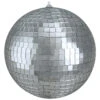 Silver Splendor Mirrored Glass Disco Ball Christmas Ornament 6" (150mm)
