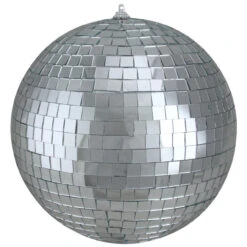 Silver Splendor Mirrored Glass Disco Ball Christmas Ornament 6" (150mm)