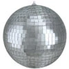 Shiny Silver Splendor Mirrored Glass Disco Ball Christmas Ornament 8" (200mm)