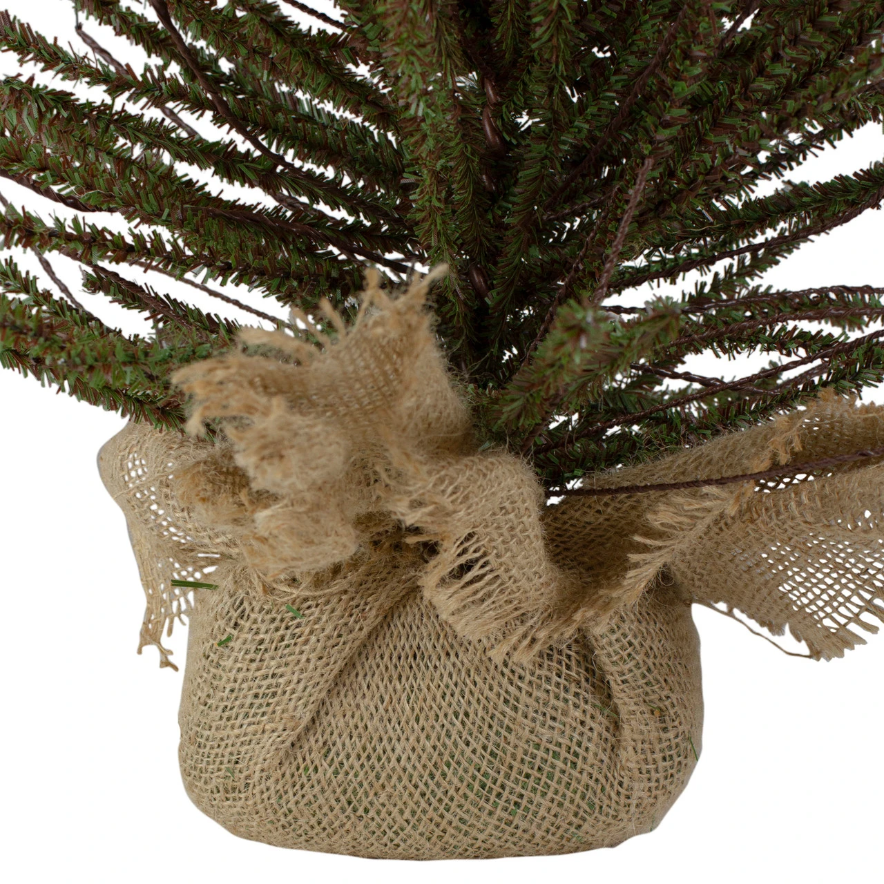 2.5' Green And Brown Warsaw Twig Artificial Christmas Tree With Burlap Base - Unlit - Image 5