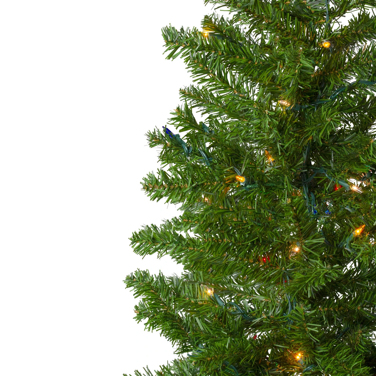 6.5' Pre-Lit Canadian Pine Artificial Pencil Christmas Tree - Multi Lights - Image 5