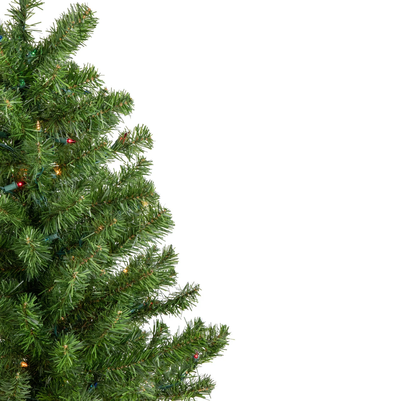 4' Pre-Lit Full Canadian Pine Artificial Christmas Tree, Multicolor Lights - Image 5