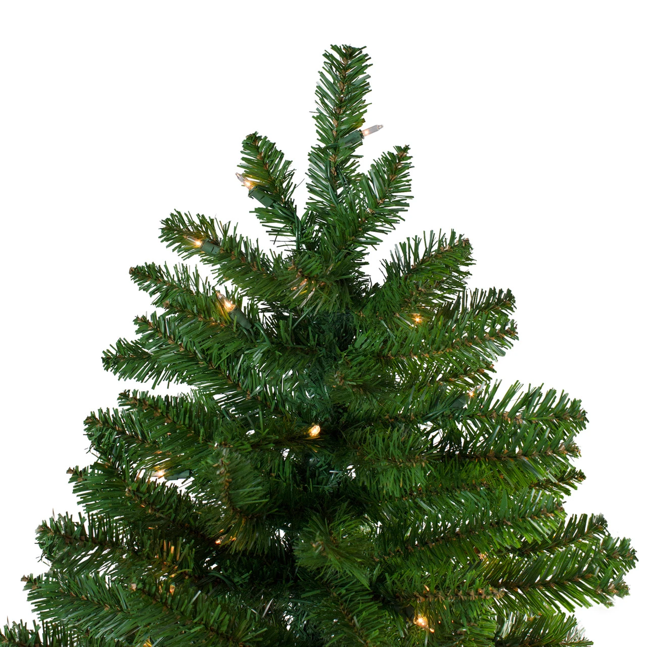 7.5' Pre-Lit Slim Eastern Pine Artificial Christmas Tree - Clear Lights - Image 4