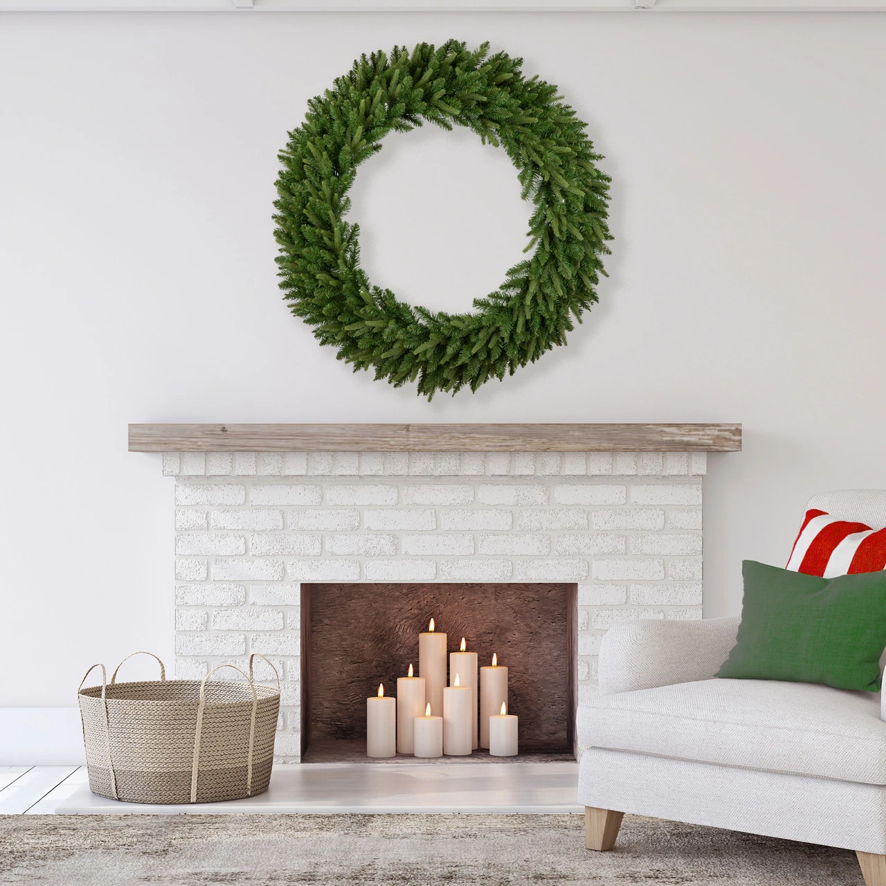 Washington Frasier Fir Artificial Christmas Wreath, 48-Inch, Unlit - Image 2