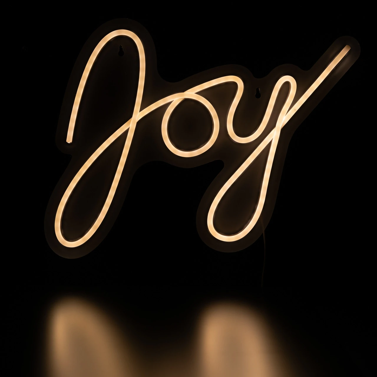 15" White LED Lighted "Joy" Neon Style Christmas Sign - Image 4