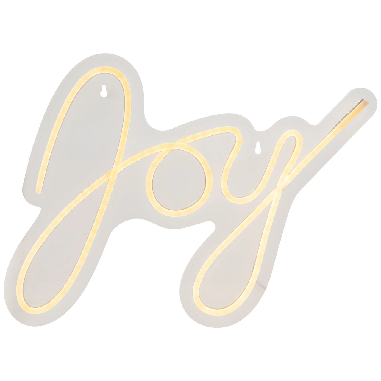 15" White LED Lighted "Joy" Neon Style Christmas Sign - Image 2