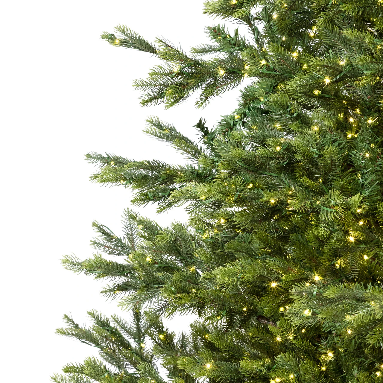 7.5' Pre-Lit Full Oregon Noble Fir Artificial Christmas Tree - Warm White LED Lights - Image 4