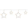 10 Count Clear LED Twinkle Star Icicle Christmas Lights, 10.25 Ft White Wire
