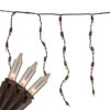 100 Count Clear Mini Icicle Christmas Lights - 3.5 Ft Brown Wire