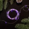 100ct Purple LED Micro Fairy Lights, 16ft Copper Wire