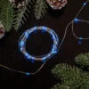 100ct Blue LED Micro Fairy Lights, 16ft Copper Wire
