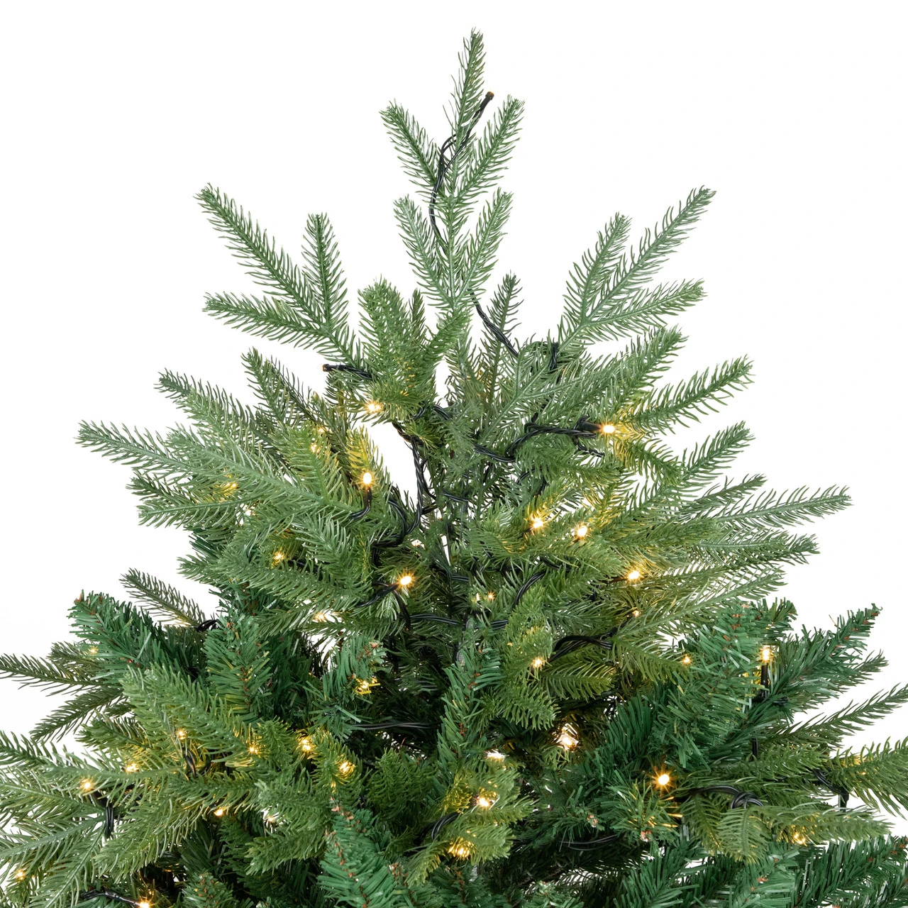 6.5' Pre-Lit Juniper Pine Artificial Christmas Tree, Warm White LED Lights - Image 3