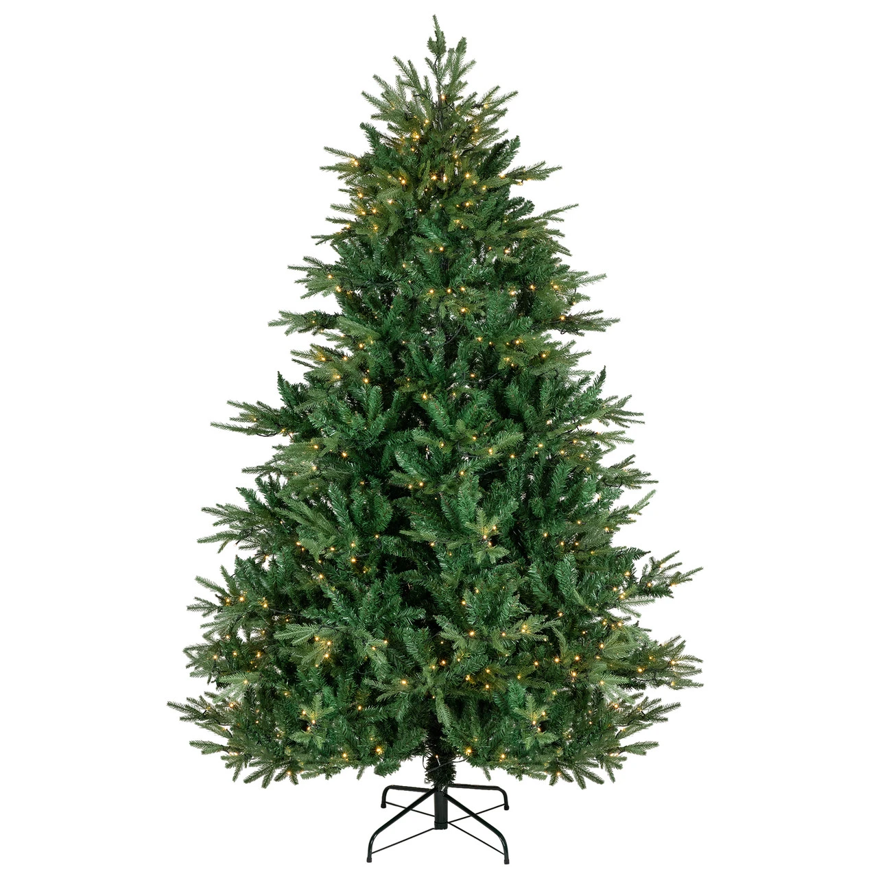 6.5' Pre-Lit Juniper Pine Artificial Christmas Tree, Warm White LED Lights - Image 2