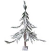 47" Heavily Flocked Pine Sprig Artificial Christmas Tree