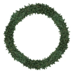 Pre-Lit High Sierra Pine Commercial Artificial Christmas Wreath, 10ft, Warm White Lights