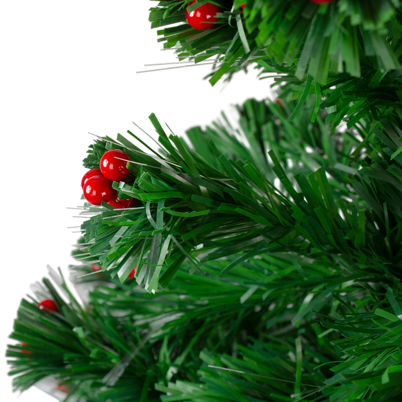4' Pre-Lit Color Changing Artificial Christmas Tree With Red Berries - Image 6