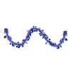 50' X 1.5" Lavish Blue Tinsel Christmas Garland With Polka Dots - Unlit