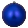 Shatterproof Matte Royal Blue Christmas Ball Ornament 8" (200mm)