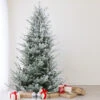 7.5' Flocked Little River Fir Artificial Christmas Tree - Unlit