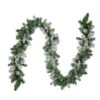 9' X 10" Pre-lit Heavily Flocked Pine Artificial Christmas Garland - Clear Lights