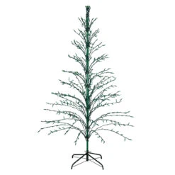 6' Pre-Lit Green Cascade Twig Tree Christmas Outdoor Decor - Green Lights