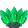 25ct Green LED C9 Christmas Light Set - 16ft Green Wire