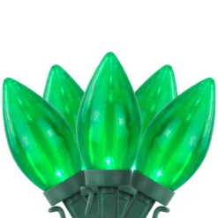 25ct Green LED C9 Christmas Light Set - 16ft Green Wire