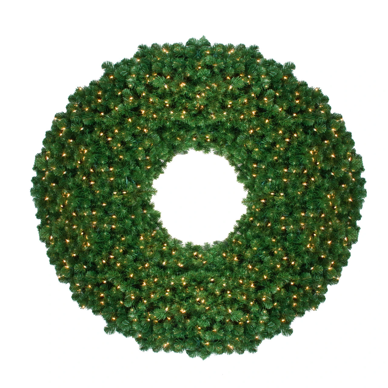 5' Pre-Lit Olympia Pine Commercial Artificial Christmas Wreath - Clear Lights