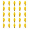 Pack Of 25 Incandescent Transparent Yellow C9 Christmas Replacement Bulbs