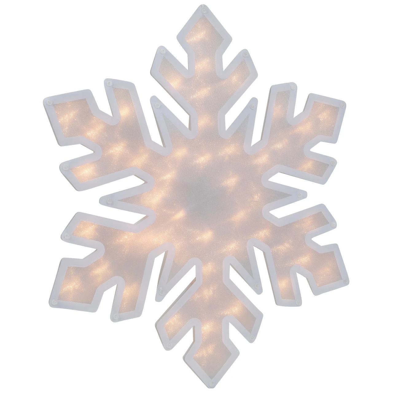 20" Lighted Snowflake Christmas Window Silhouette Decoration - Image 4